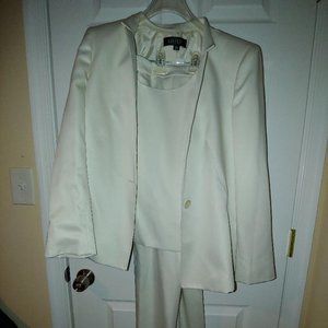 Winter White Pants Suit